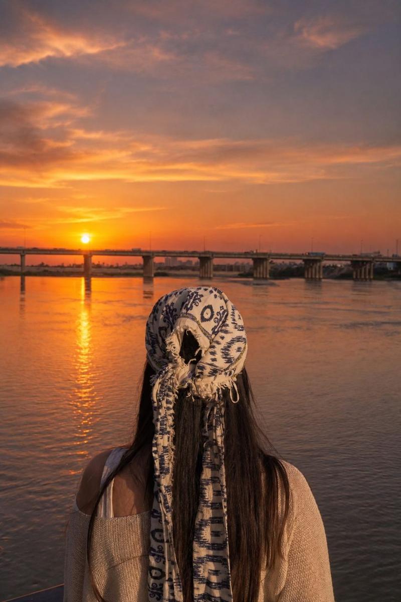 Sunset over the Tigris from La Mer